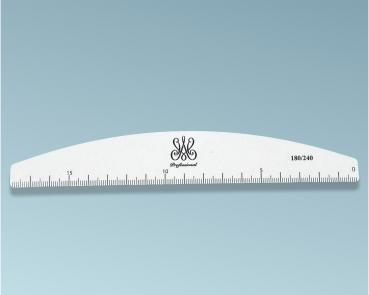 Weiße Halbmond Feile 180/240 mit Maßband